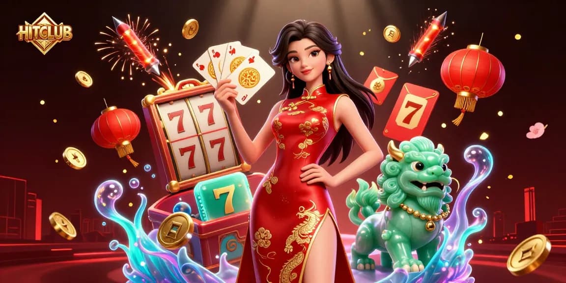 Experience the thrill of HITCLUB with an elegant casino theme featuring vibrant characters and dynamic game elements.