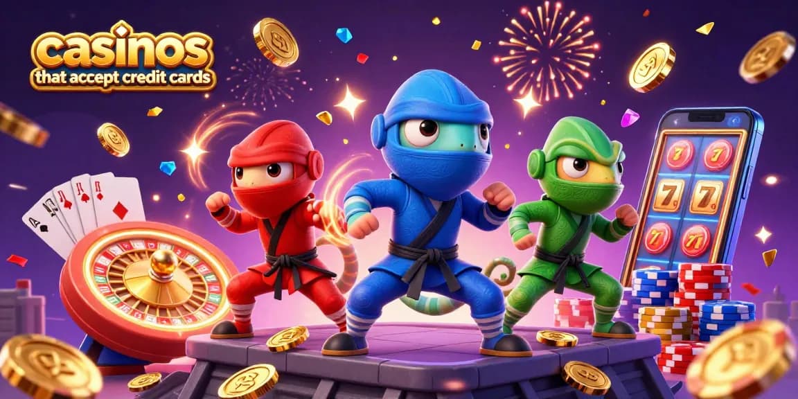 Experience the thrill of casinos that accept credit cards with vibrant, dynamic gaming elements and chameleon ninjas.