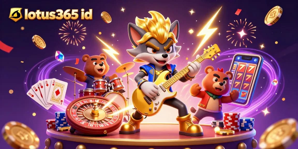 Experience exciting gameplay with lotus365 id, featuring vibrant characters and gaming elements in a festive casino atmosphere.