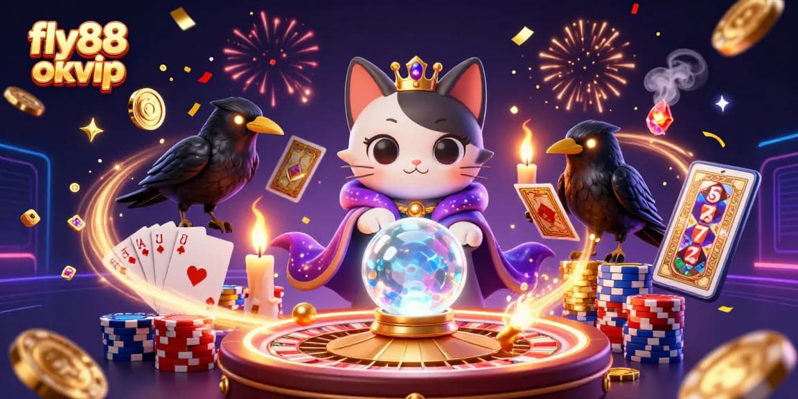 Engage in thrilling gameplay at fly88 okvip with vibrant casino characters and dynamic elements showcasing winning moments.