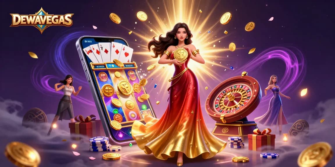 Spin to win at DEWAVEGAS with vibrant slot games and stunning golden rewards around.