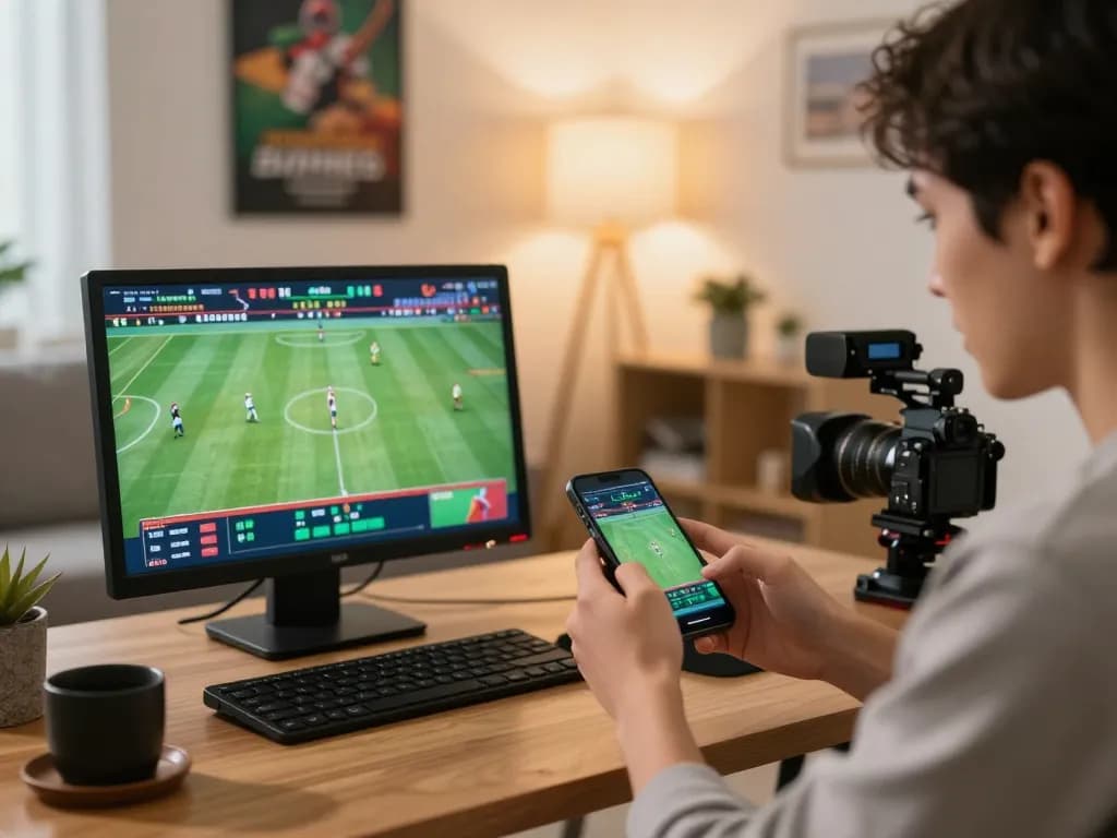 Experience online sports betting with AF88 using a smartphone in a warm home setting.