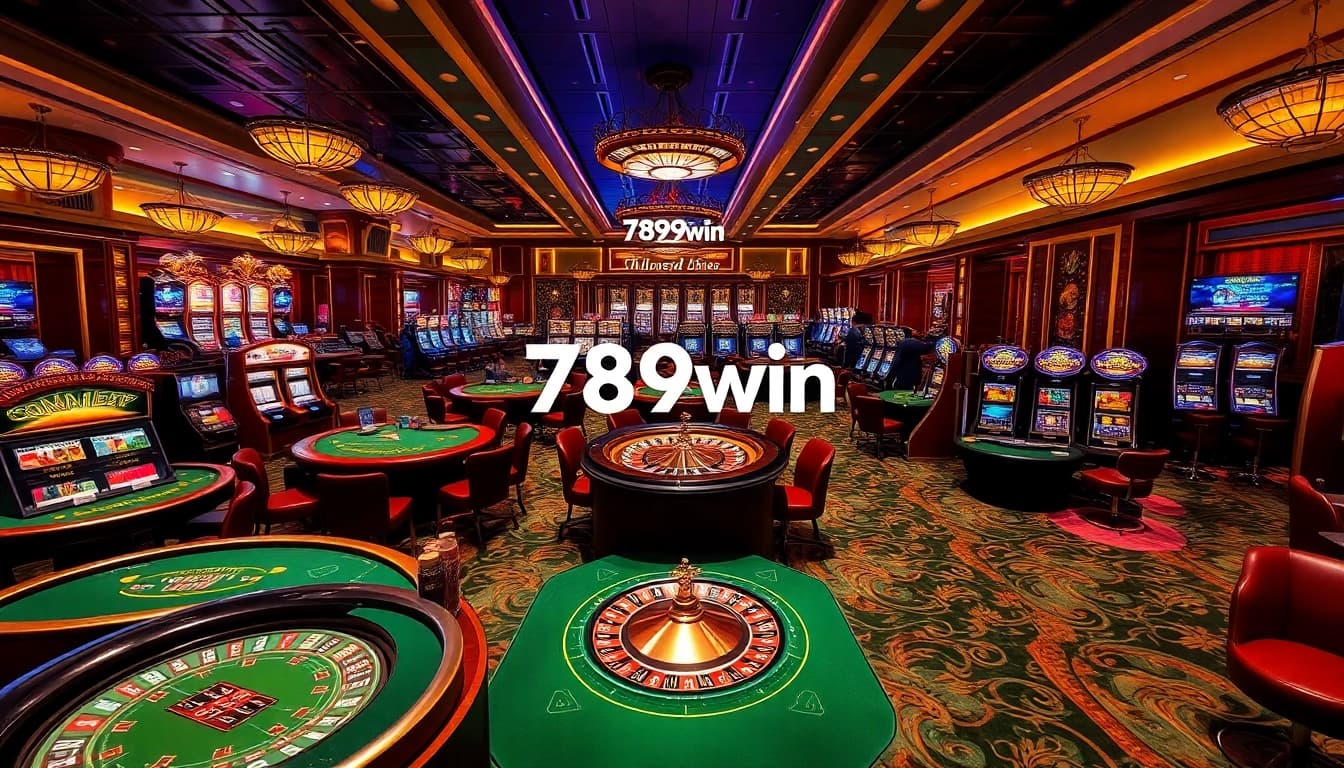 Players enjoying a thrilling game at 789win casino featuring luxurious tables and engaging casino games.