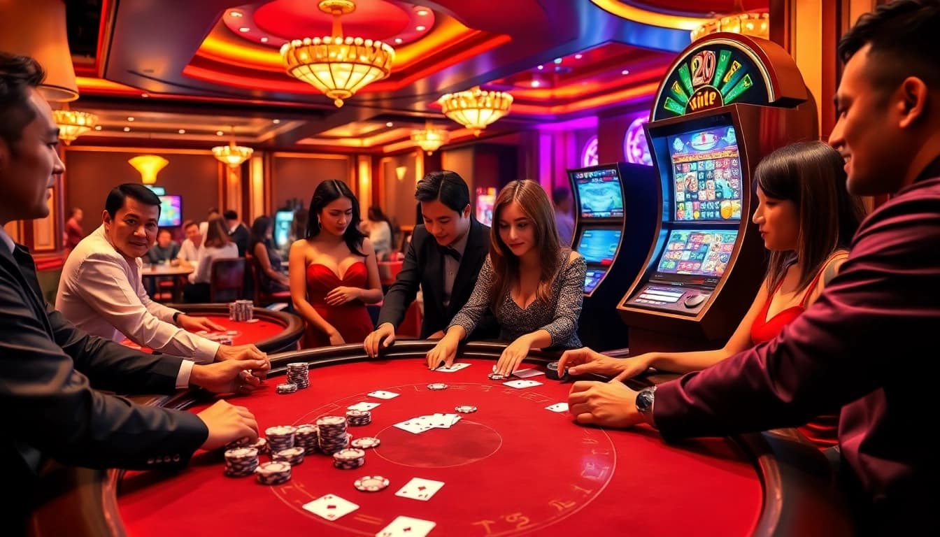 Experience the thrill of chơi casino online with engaging poker and roulette action.
