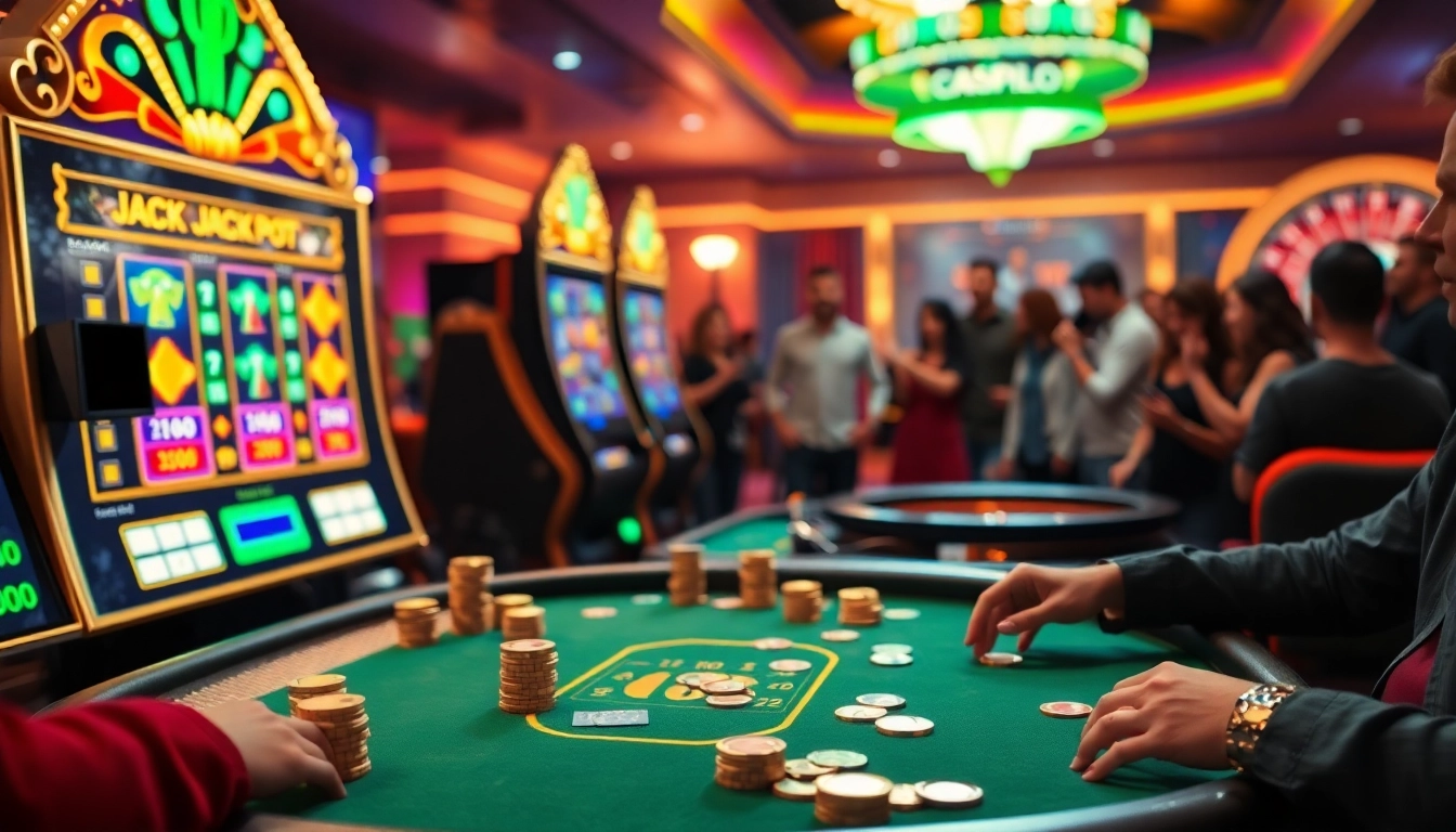 Experience the ktpjitu alternatif jackpot excitement at a vibrant online gambling scene filled with slot machines.