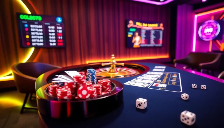 Engaging casino scene showcasing excitement and luxury at https://mm88.sa.com/ with cards and roulette.