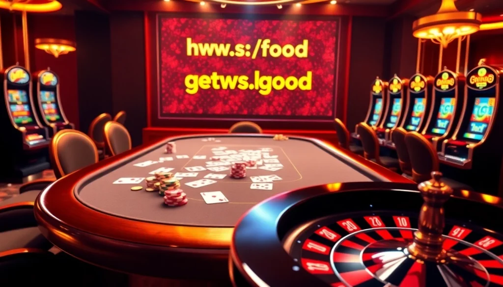 Experience the excitement of gambling at https://go8.food/, featuring luxurious poker tables, vibrant chips, and dynamic gaming interfaces.