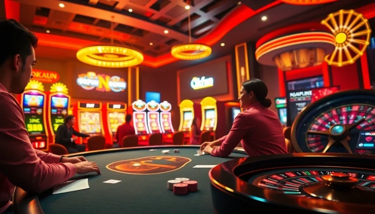 Engage in thrilling gameplay at Okfun casino with dynamic slot machines and a vibrant poker scene.