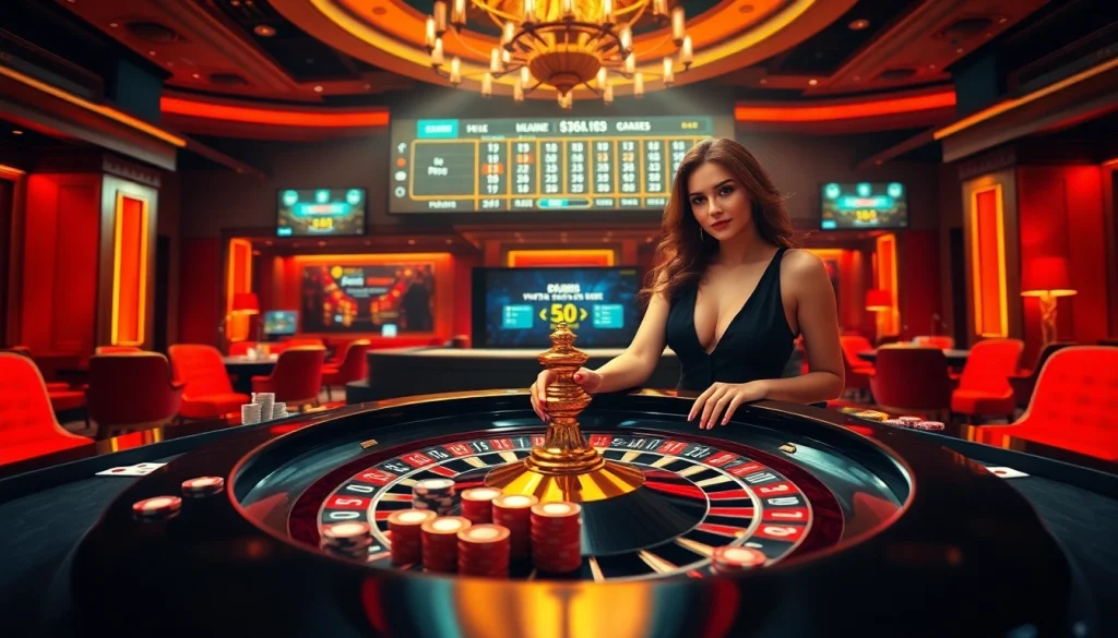 Experience the thrill of gambling at https://ev88vip1.cn.com/, featuring a luxurious roulette table and engaging dealer.
