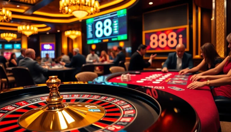 Players engaging in high-stakes Blackjack and Roulette at 88i casino