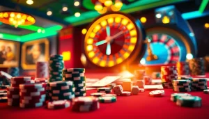 Engaging scene of a luxurious casino table with GO8 elements showcasing poker action.