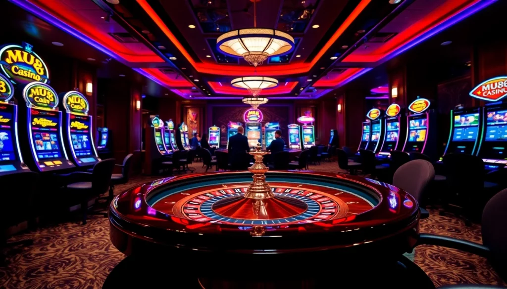 Mu88 Casino showcasing an engaging roulette table with players immersed in the gaming experience.