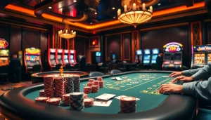 Experience the thrill of a dynamic poker game at B52.club in a luxurious casino setting.