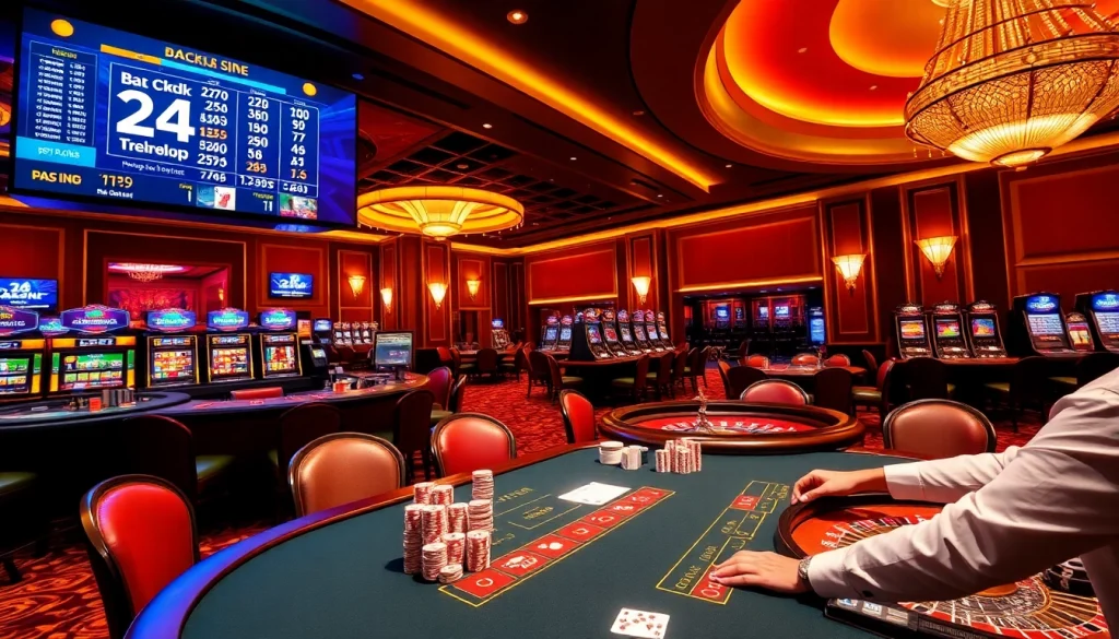Experience the thrill of the 24k club at a luxurious casino table with vibrant action.