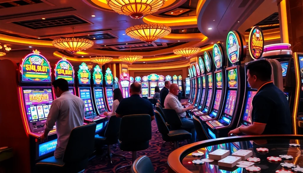 Slots apiraja88 offer thrilling gameplay in a vibrant casino environment.