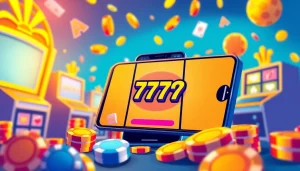 Discover the engaging world of Yono 777 mobile gaming with vibrant casino elements and a smartphone display.