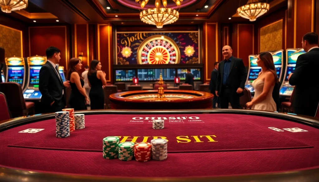 Clube VIP HHBET members enjoying a high-stakes poker game in a luxurious casino setting