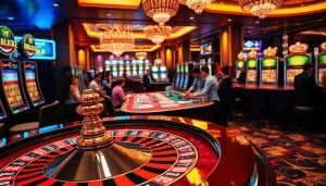 Experience the gojekpot thrill with vibrant casino atmosphere and engaging slot machines.