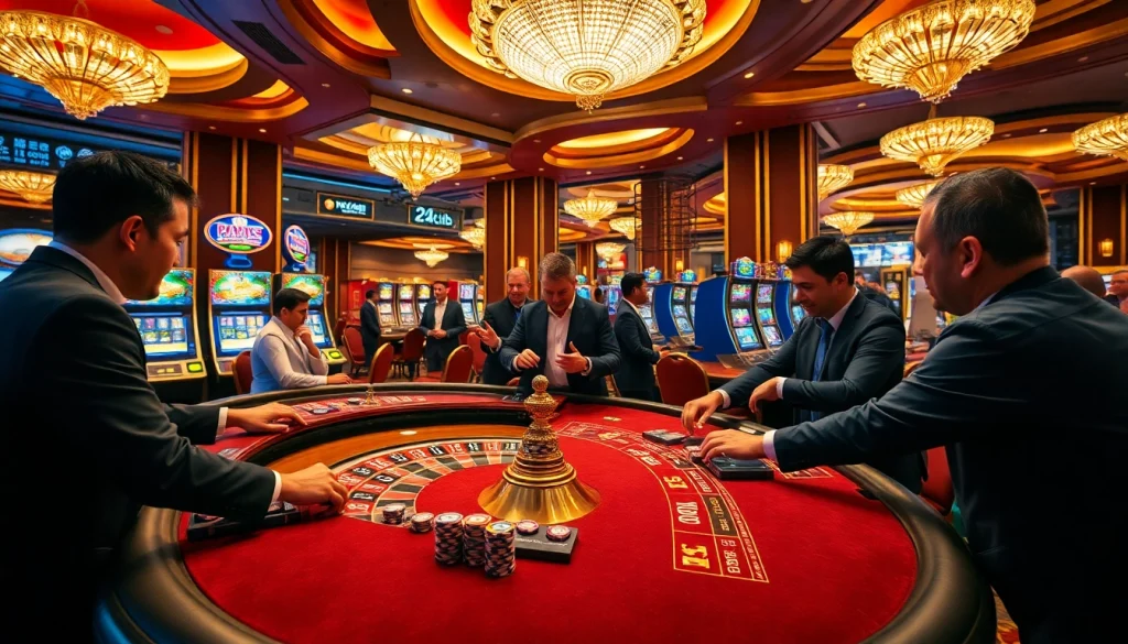 Trải nghiệm trò chơi có cược cao tại casino sang trọng của 24kclub với bàn roulette và poker.