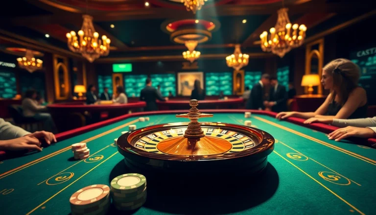 MK8 online betting scene showcasing an exciting casino atmosphere with vibrant games and players.