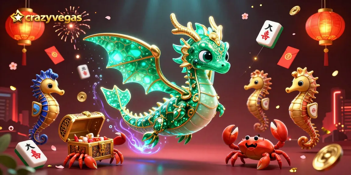 Experience big wins at crazyvegas with a treasure-filled sea dragon and festive casino atmosphere.